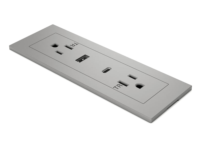 FC760 Series 2 Plug Recess Mount with USB A & C Furnlite